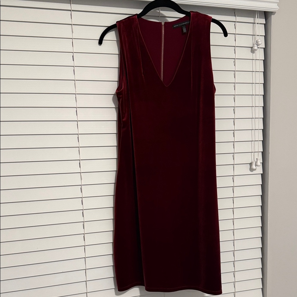 White House Black Market Deep Red Sleeveless Mini Dress
